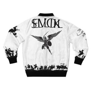 Sllik Evol LFG Battle Scene Bomber Jacket White